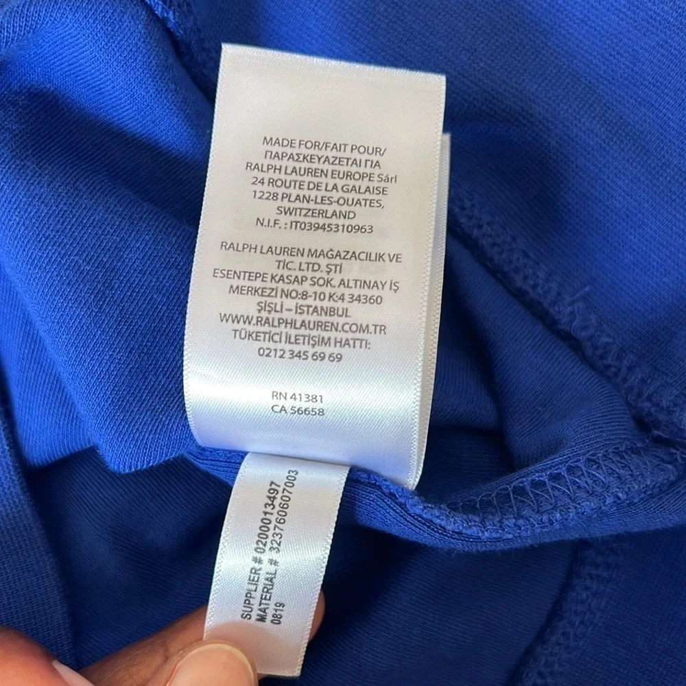 Polo Ralph Lauren 1/4 zip pullover size large kids 14-16 blue - Picture 5 of 6